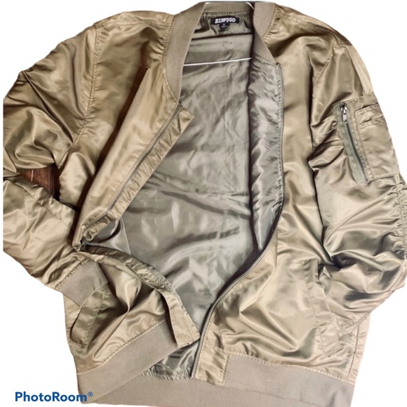 ELWOOD Army Green Nylon Bomber Jacket XL skate - Picture 7 of 7